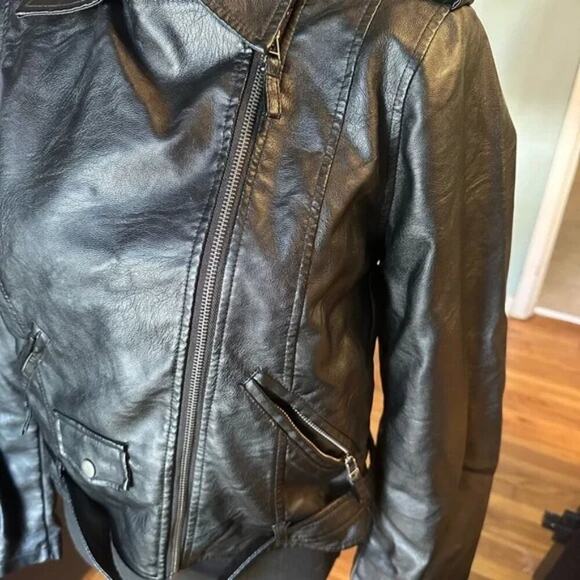 Max Studio Faux Leather Biker Jacket | Classic Moto Style - Picture 10 of 10